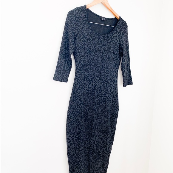 2/$20 DEPT Leopard Midi Dress - Picture 2 of 3